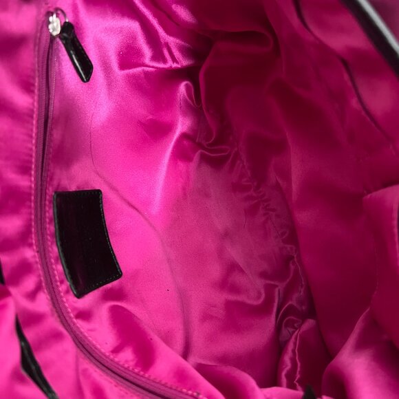 Coach Graffiti F16915 Kyra Poppy Black White & Red Sateen Messenger Bag - Picture 5 of 7